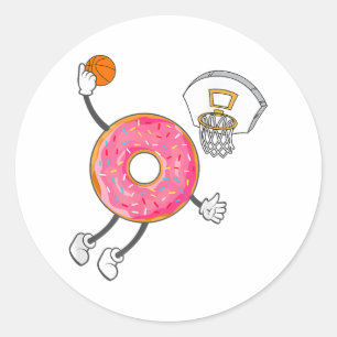 Dunking Donut Hole Food Champ Runder Aufkleber