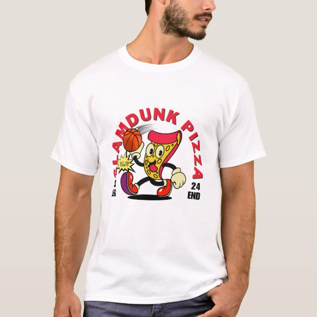 Dunking-Pizza T-Shirt (Vorderseite)