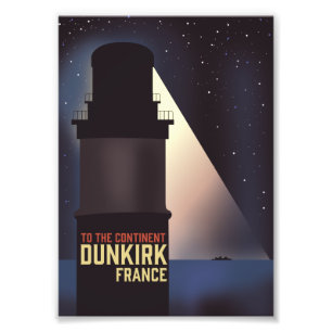 Dunkirk Leuchtturm Reiseplakat. Riesige Kaffeetass Fotodruck