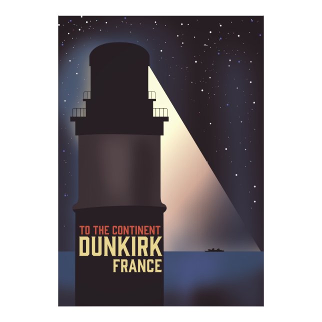 Dunkirk Lighthouse Reiseplakat. Fotodruck (Vorne)
