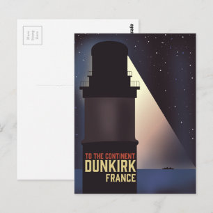 Dunkirk Lighthouse Reiseplakat. Postkarte