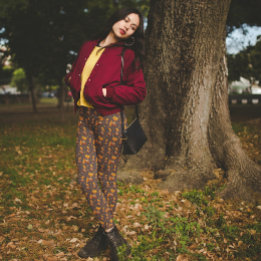 Dunkle Acorns Herbstleaves grau Leggings