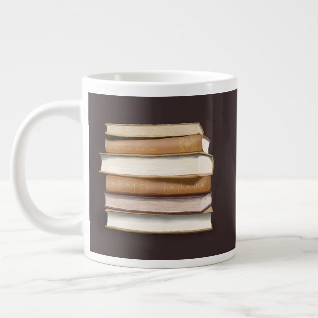Dunkle Akademie Antike Bücher Jumbo-Tasse (Links)