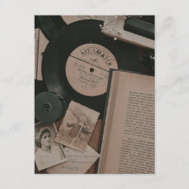 Dunkle Akademie Ästhetische Vintage Objekte Postkarte