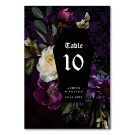 Dunkle Akademie Gothic Floral | Tischnummer