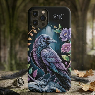 Dunkle Akademie-Gotik-Rabe-Blumen Case-Mate iPhone Hülle