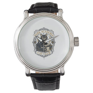 Dunkle Akademie-Katze Vater Geschenkidee - Dunkle Armbanduhr