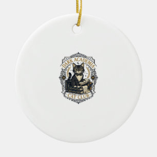 Dunkle Akademie-Katze Vater Geschenkidee - Dunkle Keramik Ornament