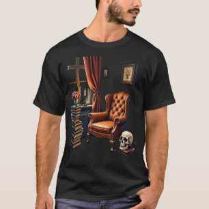 Dunkle Akademie-Lesekammer Vintage-Bücher Kerze Sk T-Shirt