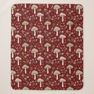 Dunkle Akademie Pflaume Rot Pilze Reich Botanische Sherpadecke