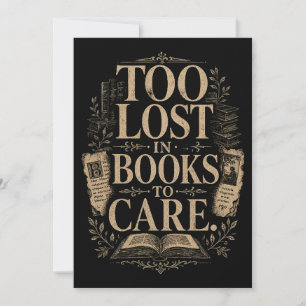 Dunkle Akademie Vintage-Leser Bücherliebhaber Einladung