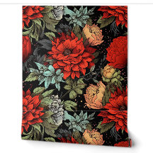 Dunkle Akademische Maximalist-Rot-Dahlie-Blumen