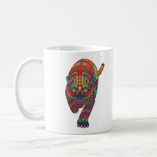 Dunkle Alebrije-Katze Kaffeetasse