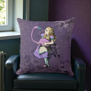 Dunkle Alice Rustikal Tiefes Violett Kissen
