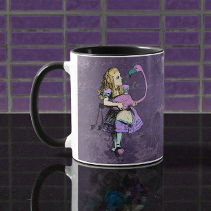 Dunkle Alice Rustikal Tiefes Violett Tasse