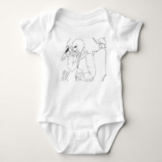 Dunkle Anime-Fantasy-Krähe-und-Dämon-Kunst Baby Strampler
