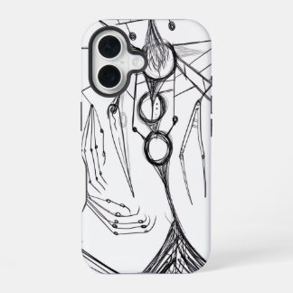 Dunkle Anime-Fantasy-Krähe-und-Dämon-Kunst iPhone 16 Hülle