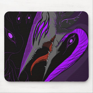 Dunkle Anime-Fantasy-Krähe-und-Dämon-Kunst Mousepad