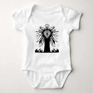 Dunkle Anime-Fantasy-Krähe und Dämonenkunst Baby Strampler