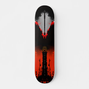 Dunkle Anime-Fantasy-Krähe und Dämonenkunst Skateboard
