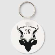 Dunkle Antelope-Silhouette mit angepasstem Monogra