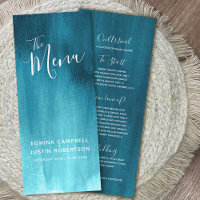 Dunkle aquamarine Aqua Blau Moderne Kunst Hochzeit