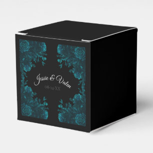 Dunkle Aquamarine Rose Hochzeit klassische Gefälli Geschenkschachtel