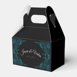 Dunkle Aquamarine Rose Hochzeitsgeschenk Geschenkschachtel