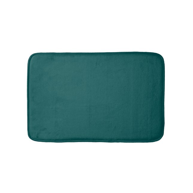 Dunkle Aquamarine Solid-Farbe Badematte (Vorderseite)