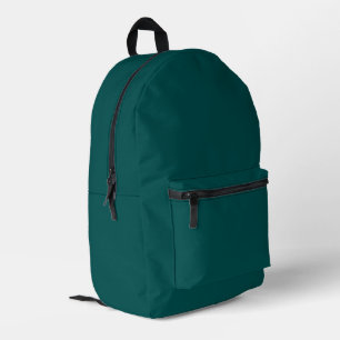 Dunkle Aquamarine Solid-Farbe Bedruckter Rucksack