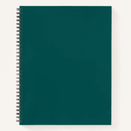 Dunkle Aquamarine Solid-Farbe Notizbuch