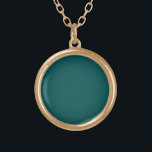 Dunkle Aquamarine Solid-Farbe Vergoldete Kette<br><div class="desc">Dunkle,  Aquamarine,  solide Farbe. Moderne Farbe.</div>