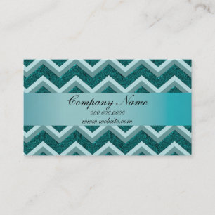 Dunkle Aquamarine Zigzag Pocket 2019 Kalender Visitenkarte