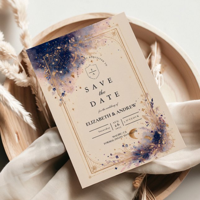 Dunkle Astrologie-Hochzeit Save The Date (Von Creator hochgeladen)