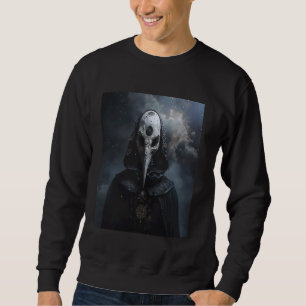 Dunkle Atmosphäre Moon Weltraum Sterne Pest Doct Sweatshirt