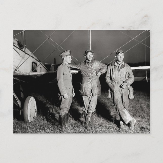 Dunkle Aviatoren, 1919 Postkarte (Vorderseite)