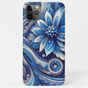 Dunkle Azure Navy Blue Black Paisley Art Pattern Case-Mate iPhone Hülle