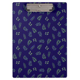 Dunkle Blaue Klemmmappe mit eleganter Blattgarnitu Klemmbrett