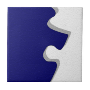 Dunkle blaue Puzzle-Stück-Tile Fliese