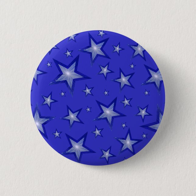 Dunkle blaue Sterne Taste blau Button (Vorderseite)