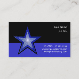 Dunkle Blue Star Visitenkarte blau schwarz