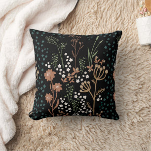 Dunkle Blume Kissen