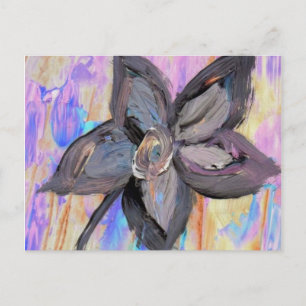 Dunkle Blume Postkarte