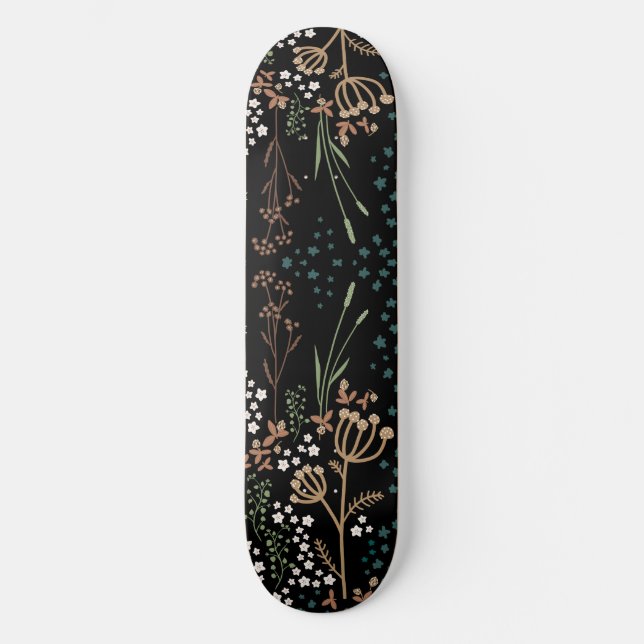 Dunkle Blume Skateboard (Vorderseite)