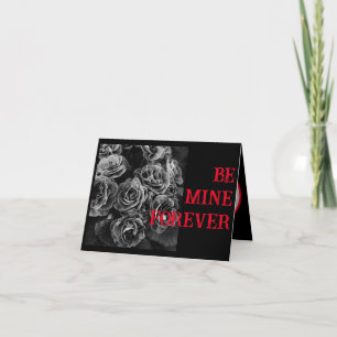 Dunkle Blume Valentine Karte