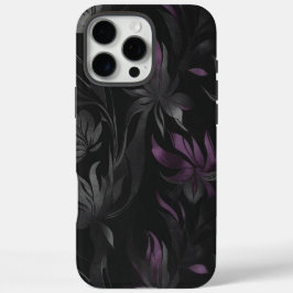 Dunkle Blumenfantasy-Gotik Lila Elegance iPhone 16 Pro Max Hülle