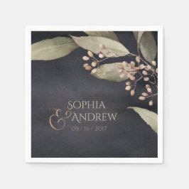 Dunkle botanische Vegetation Vintage rustikale Hoc Serviette