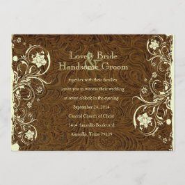 Dunkle Brownlederne Einladung