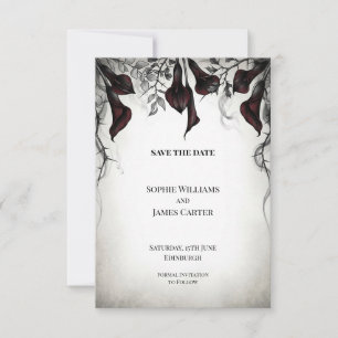 Dunkle Calla-Lilien-Dorn-Hochzeit Termin vormerken Save The Date