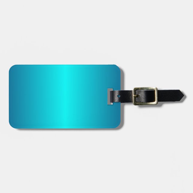 Dunkle Cerulean-und Aqua-Steigung Gepäckanhänger (Vorderseite horizontal)